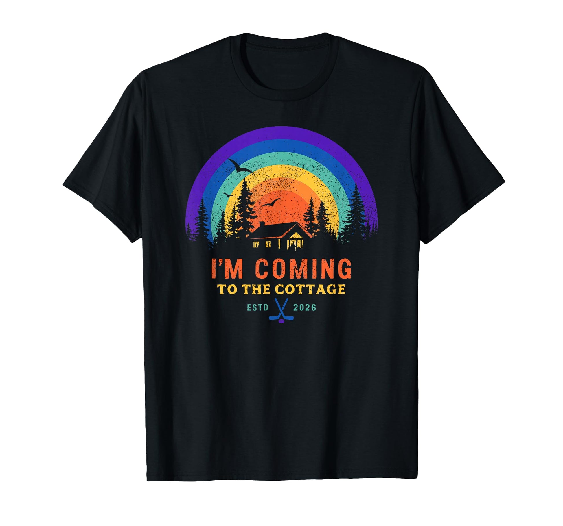 Cottage Canada Cozy Lgbtq Rainbow Sweatshirt - Custom Art Print Men Women - T-Shirt, Sweatshirt, Hoodie