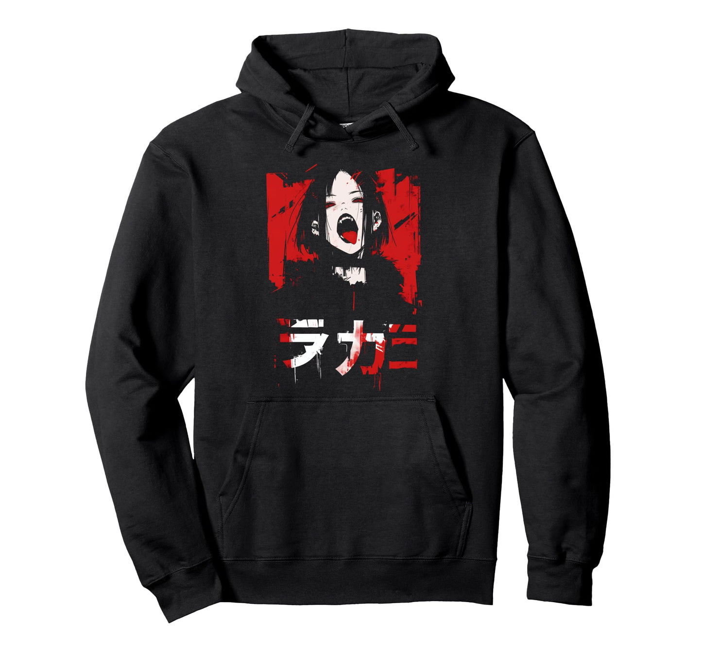 Goth Grunge Demon Anime Waifu Horror Alt Hoodie - Minimalist Print Unisex - T-Shirt, Sweatshirt, Hoodie