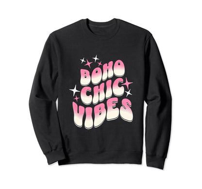 Its Boho Bohemian Chic Vibes Wavy Sweatshirt - Streetwear Style Men Women - T-Shirt, Sweatshirt, Hoodie