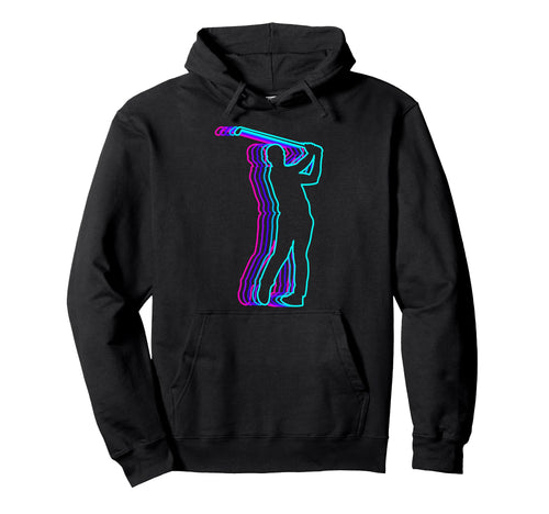 Golf Golfer Golfing Team Coach Vaporwave Hoodie - Graphic Print Men Women - T-Shirt, Sweatshirt, Hoodie