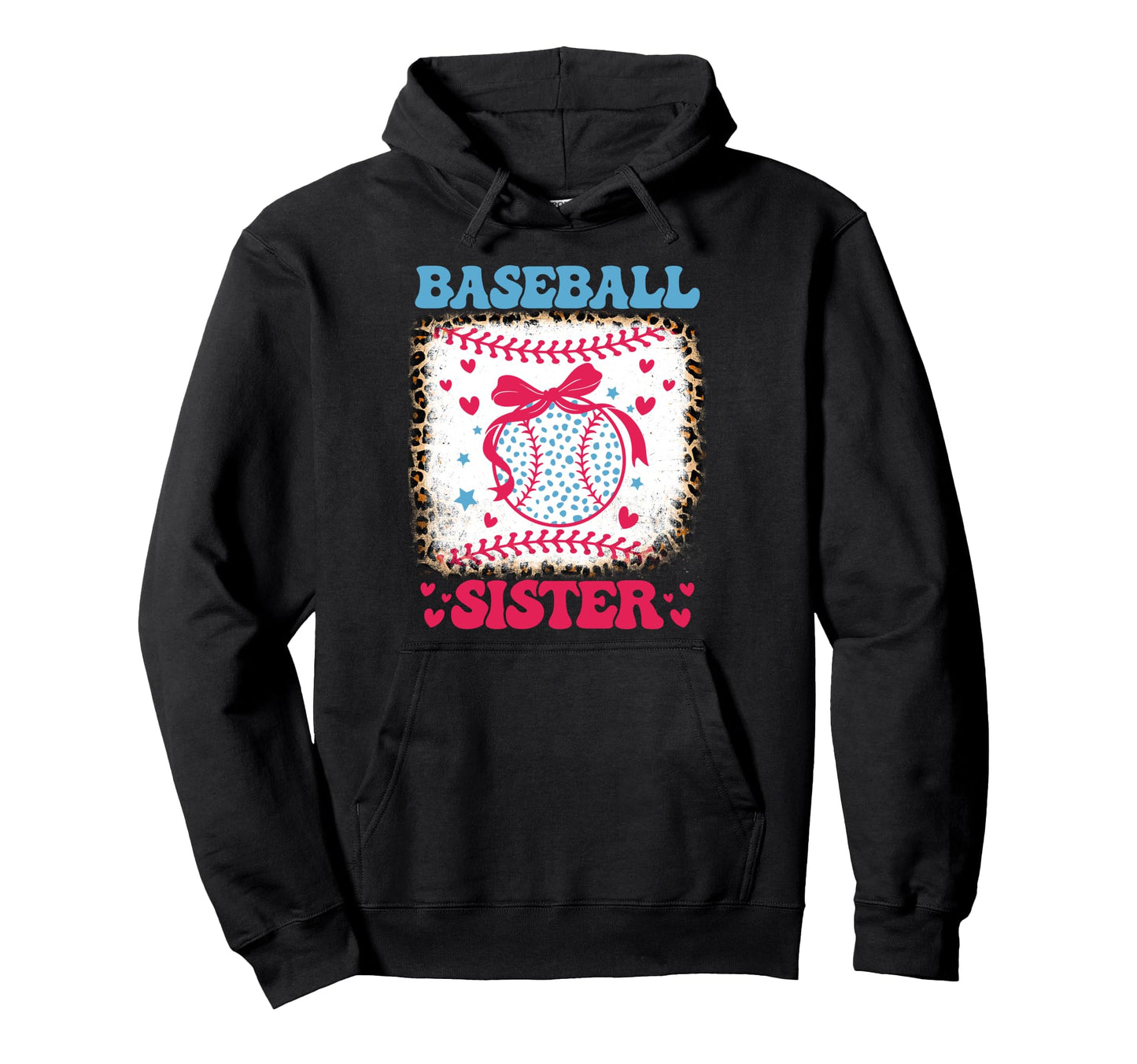 Baseball Sister Coquette Bow Cheer Hoodie - Streetwear Style Men Women - T-Shirt, Sweatshirt, Hoodie