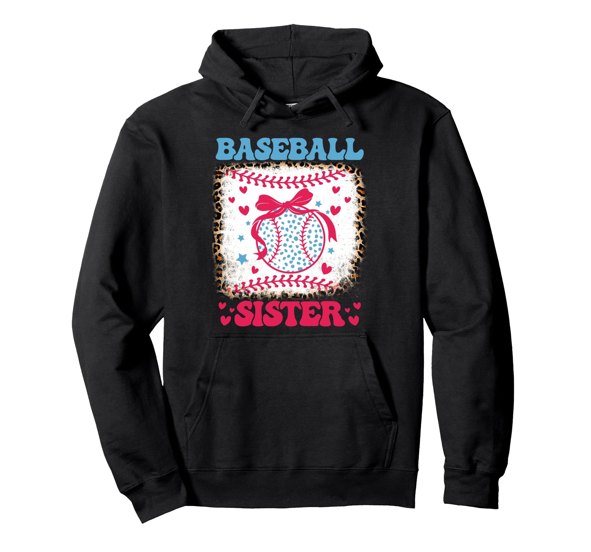 Baseball Sister Coquette Bow Cheer Hoodie - Streetwear Style Men Women - T-Shirt, Sweatshirt, Hoodie