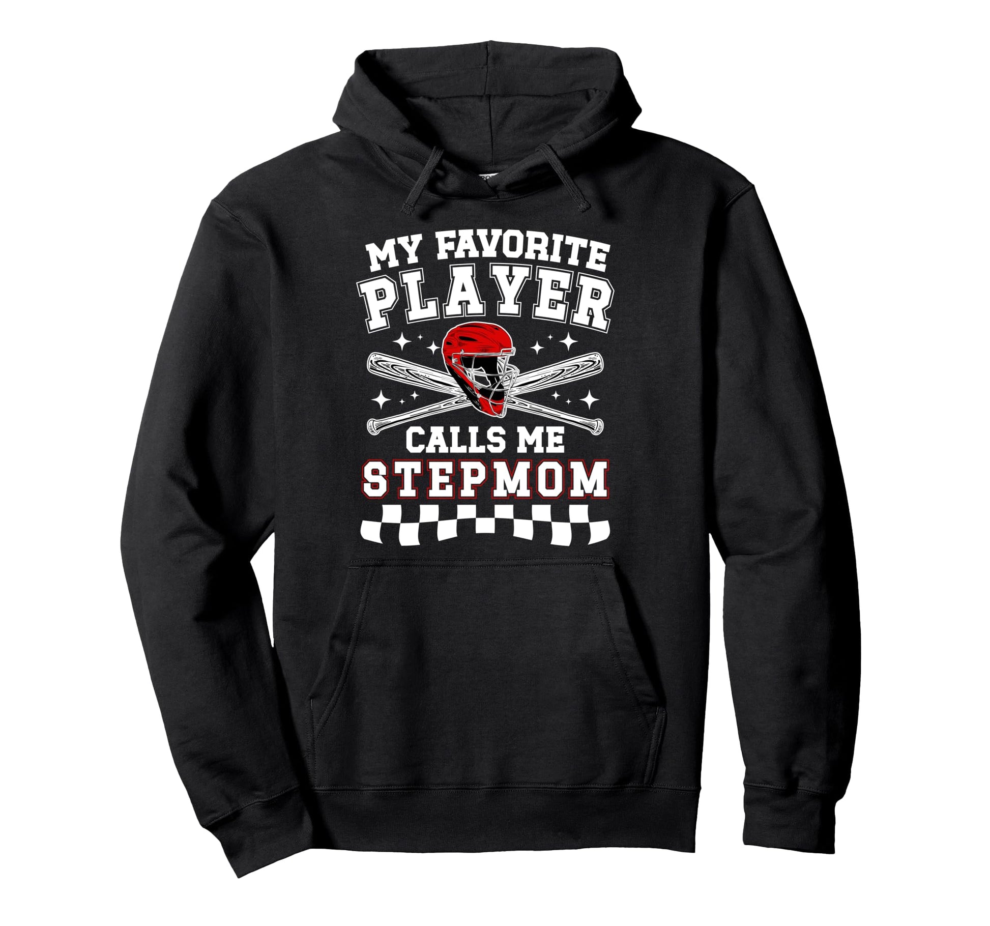 Proud Baseball Stepmom Baseball Player Hoodie - Streetwear Style Unisex - T-Shirt, Sweatshirt, Hoodie