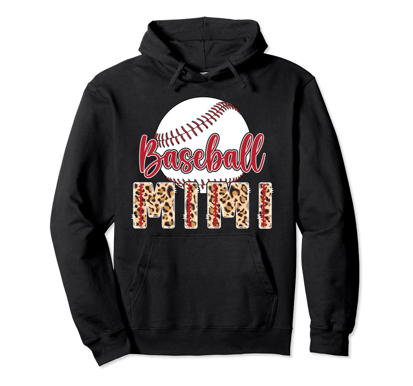 Baseball Mimi Leopard Grandma Mimi Hoodie - Aesthetic Graphic for Adults - T-Shirt, Sweatshirt, Hoodie