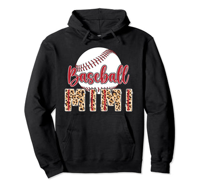 Baseball Mimi Leopard Grandma Mimi Hoodie - Aesthetic Graphic for Adults - T-Shirt, Sweatshirt, Hoodie