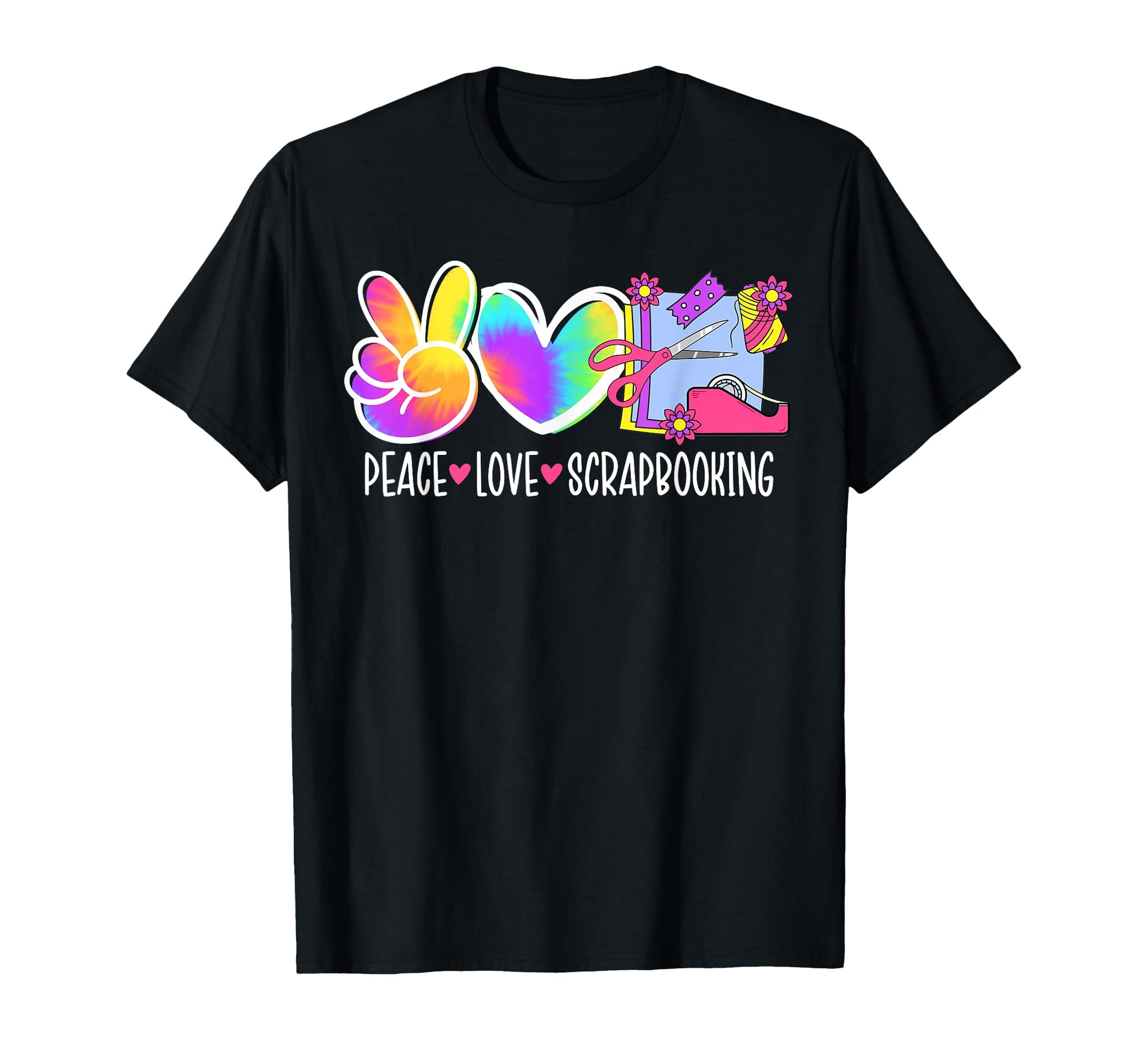 Peace Love Scrapbooking Scrapbooker T-Shirt - Custom Art Print Unisex - T-Shirt, Sweatshirt, Hoodie
