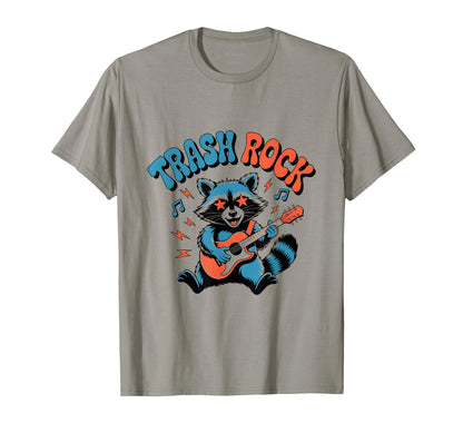 Trash Rock Raccoon Playing Guitar Music T-Shirt - Graphic Print Men Women - T-Shirt, Sweatshirt, Hoodie