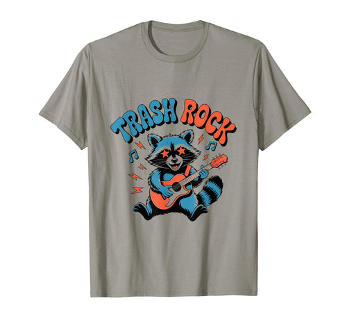 Trash Rock Raccoon Playing Guitar Music T-Shirt - Graphic Print Men Women - T-Shirt, Sweatshirt, Hoodie