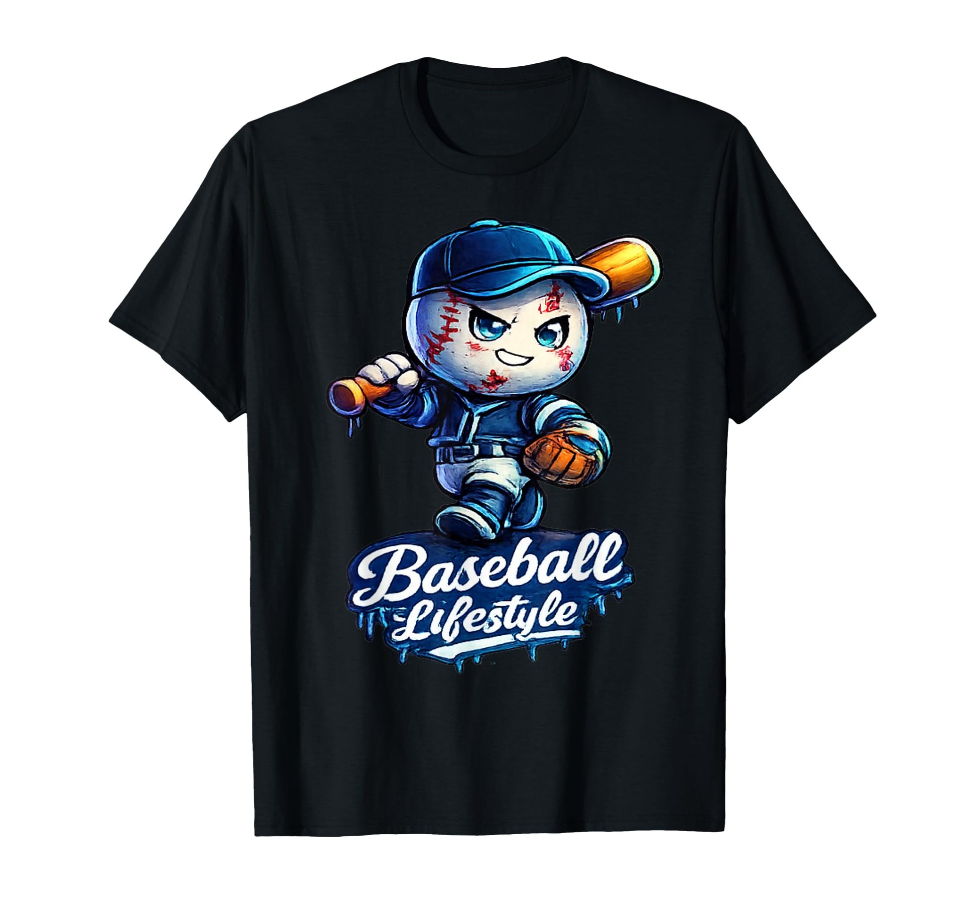 Baseball Life Drip Team And Cream T-Shirt - Aesthetic Graphic Men Women - T-Shirt, Sweatshirt, Hoodie