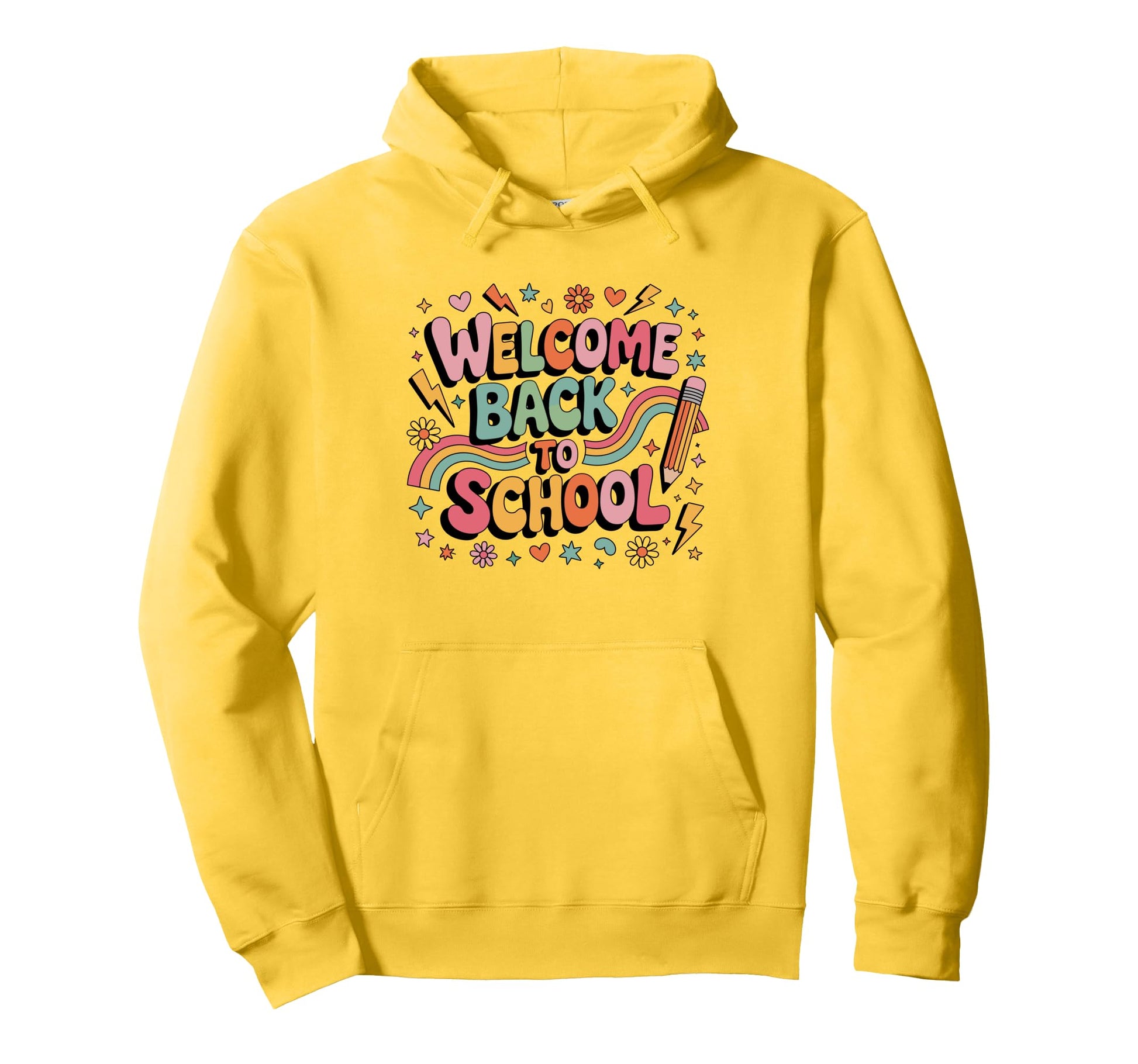 Welcome Back To School Colorful Teacher Hoodie - Streetwear Style Unisex - T-Shirt, Sweatshirt, Hoodie
