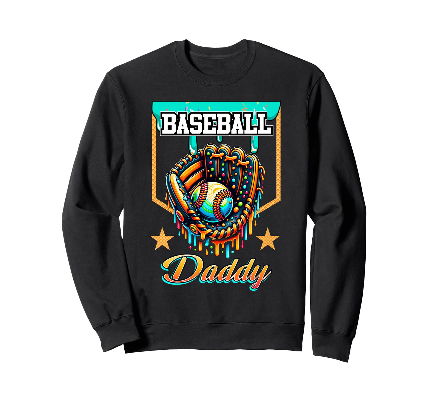 Baseball Drip Baseball Daddy Ice Sweatshirt - Trendy Graphic for Adults - T-Shirt, Sweatshirt, Hoodie