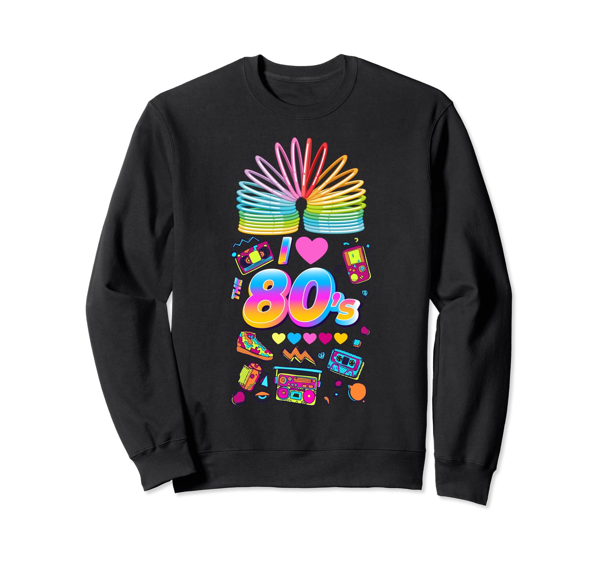 Rainbow Spiral Spring Toy Back To Sweatshirt - Unique Graphic for Adults - T-Shirt, Sweatshirt, Hoodie