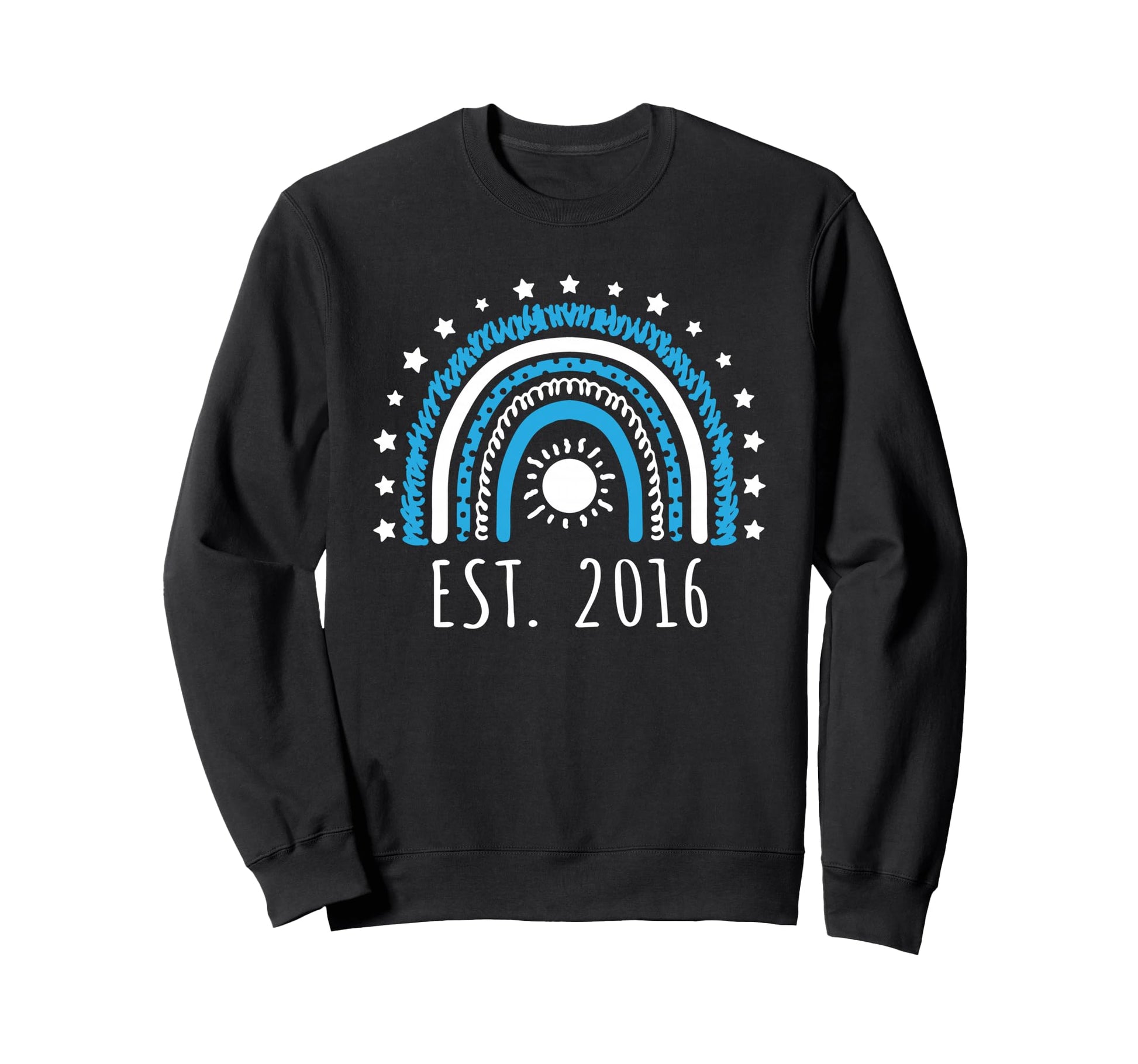 Est 2016 Rainbow Established 2016 Sweatshirt - Streetwear Style for Adults - T-Shirt, Sweatshirt, Hoodie
