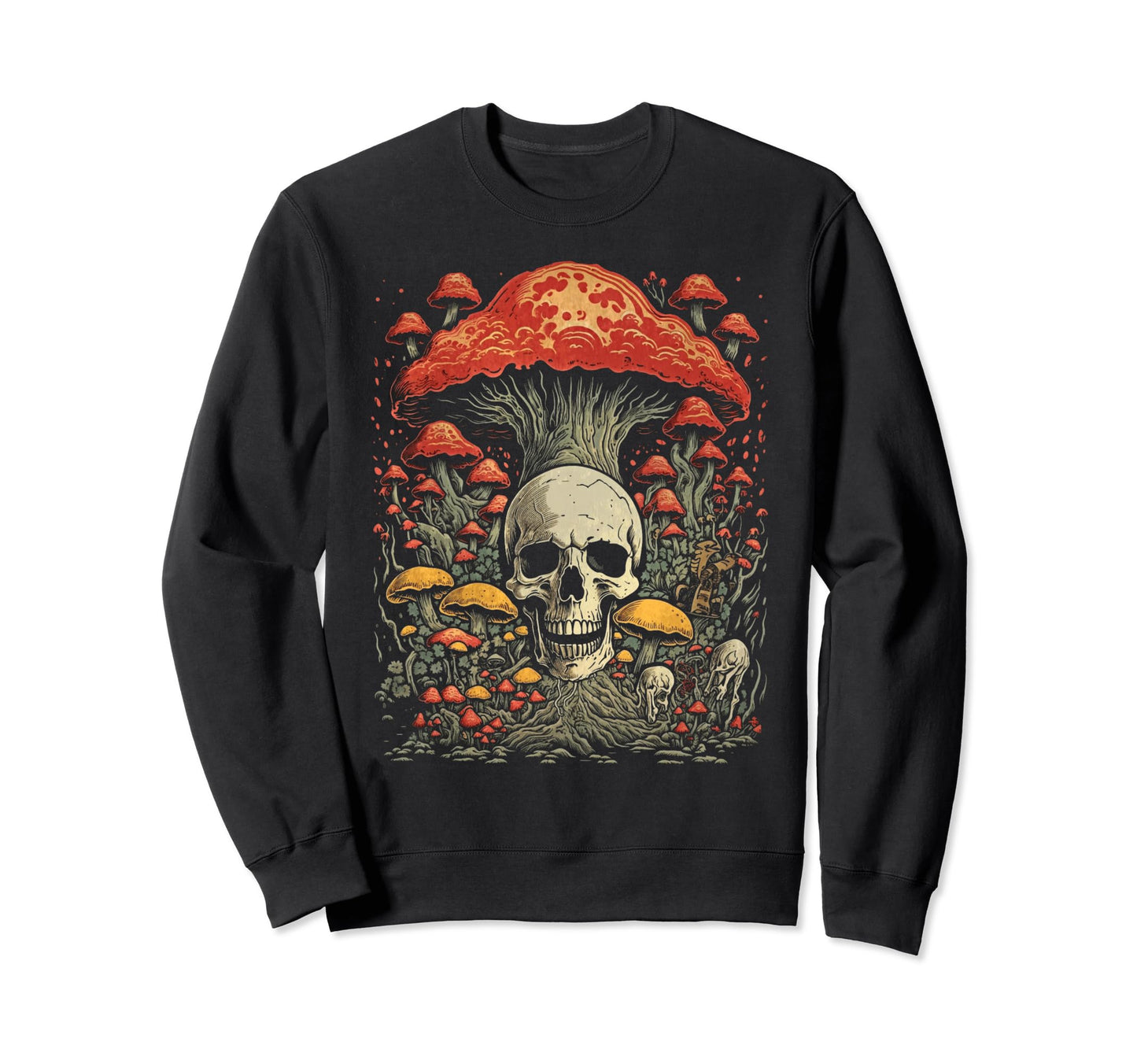 Grunge Mushroom Goth Fungi 61 Sweatshirt - Minimalist Print for Adults - T-Shirt, Sweatshirt, Hoodie