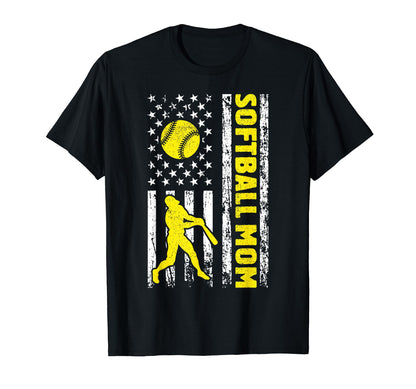 Softball Mom Game Day Funny Mothers T-Shirt - Aesthetic Graphic Men Women - T-Shirt, Sweatshirt, Hoodie