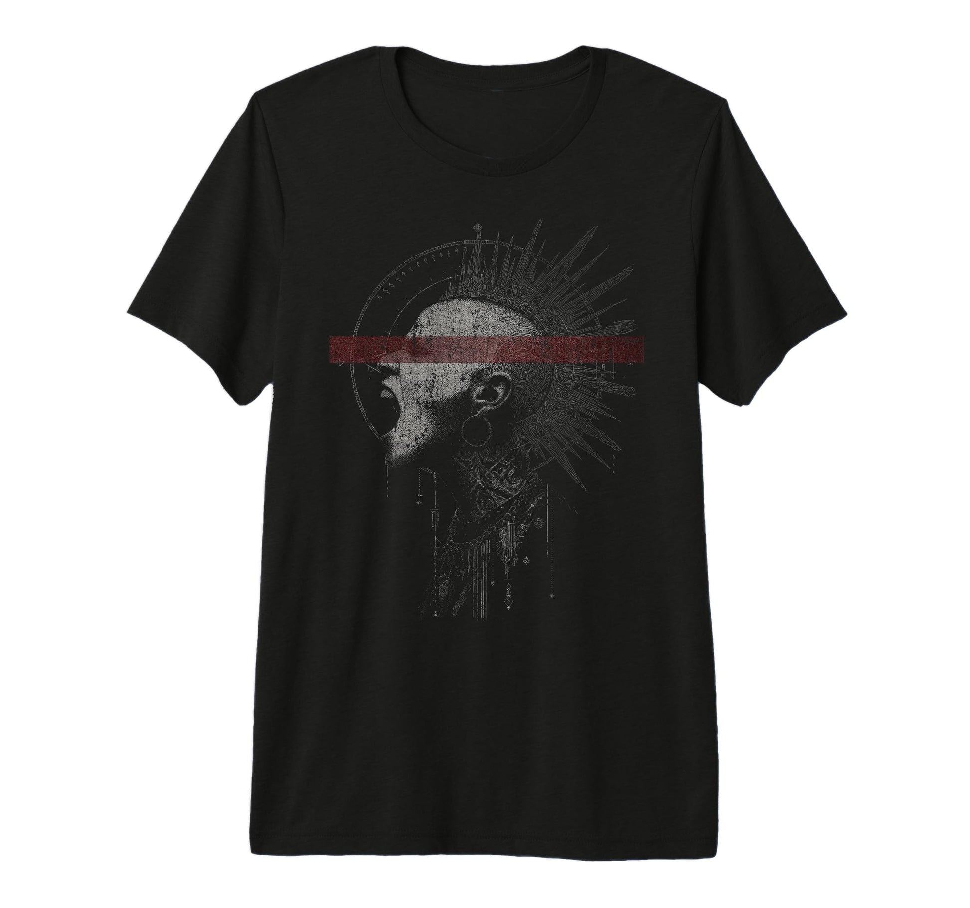 Gothic Punk Dark Y2K Streetwear Tri T-Shirt - Custom Art Print Men Women - T-Shirt, Sweatshirt, Hoodie