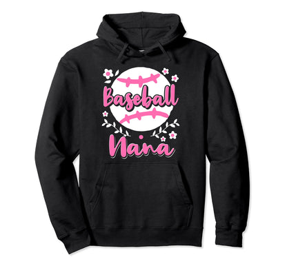 Baseball Nana Baseball Grandma Hoodie - Minimalist Print Men Women - T-Shirt, Sweatshirt, Hoodie