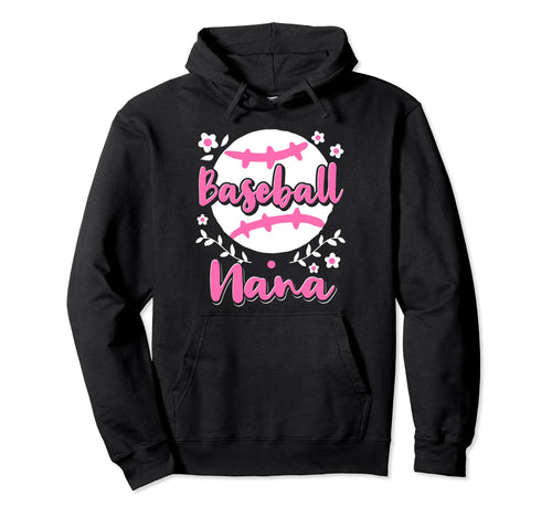 Baseball Nana Baseball Grandma Hoodie - Minimalist Print Men Women - T-Shirt, Sweatshirt, Hoodie