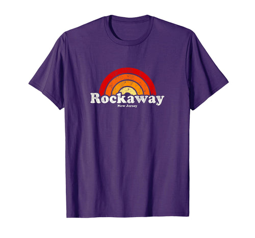 Rockaway New Jersey Nj 70S Rainbow T-Shirt - Graphic Print Unisex - T-Shirt, Sweatshirt, Hoodie