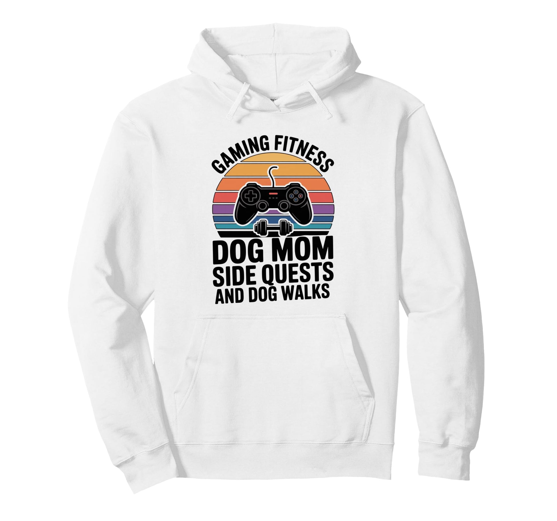 Gaming Fitness Dog Mom Side Quests Hoodie - Fun Novelty Design for Adults - T-Shirt, Sweatshirt, Hoodie