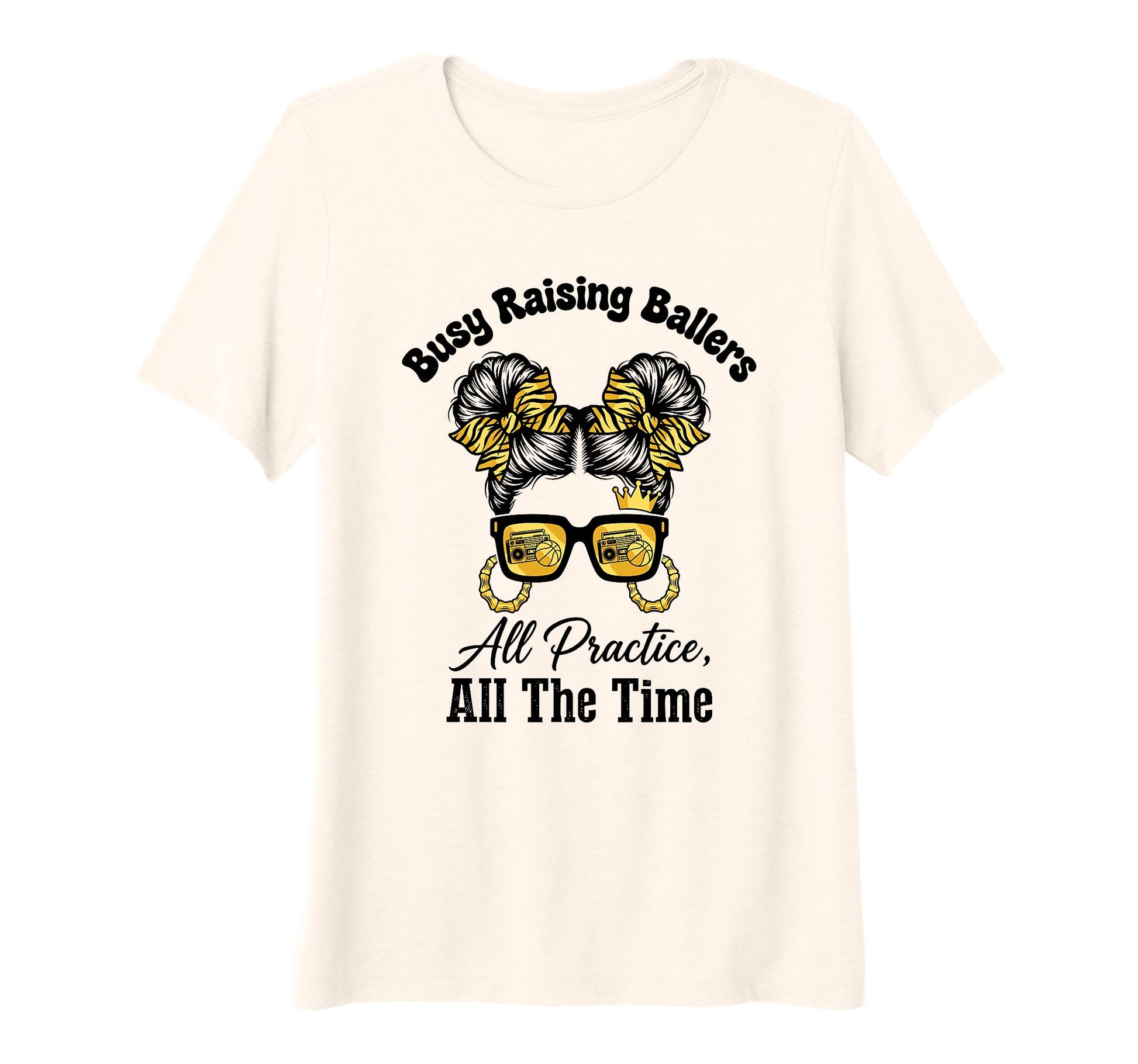 Womens Busy Raising Ballers All Practice T-Shirt - Minimalist Print Unisex - T-Shirt, Sweatshirt, Hoodie