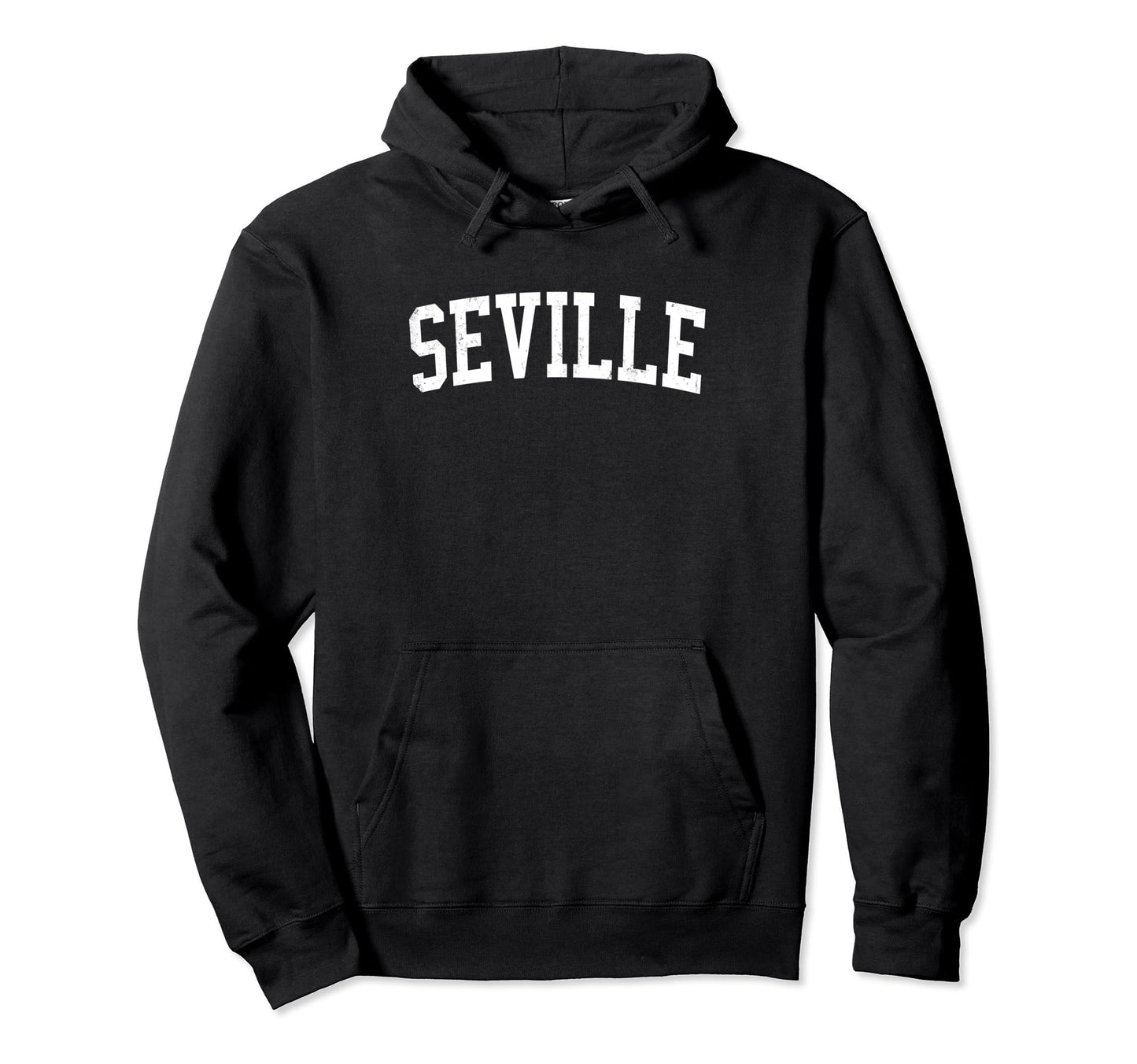 Seville Spain Distressed White Hoodie - Fun Novelty Design Men Women - T-Shirt, Sweatshirt, Hoodie