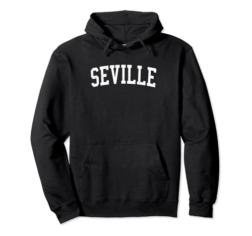 Seville Spain Distressed White Hoodie - Fun Novelty Design Men Women - T-Shirt, Sweatshirt, Hoodie