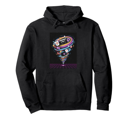 Tape Vortex Surreal 80S Vaporwave Hoodie - Aesthetic Graphic Unisex - T-Shirt, Sweatshirt, Hoodie