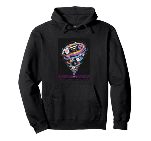 Tape Vortex Surreal 80S Vaporwave Hoodie - Aesthetic Graphic Unisex - T-Shirt, Sweatshirt, Hoodie
