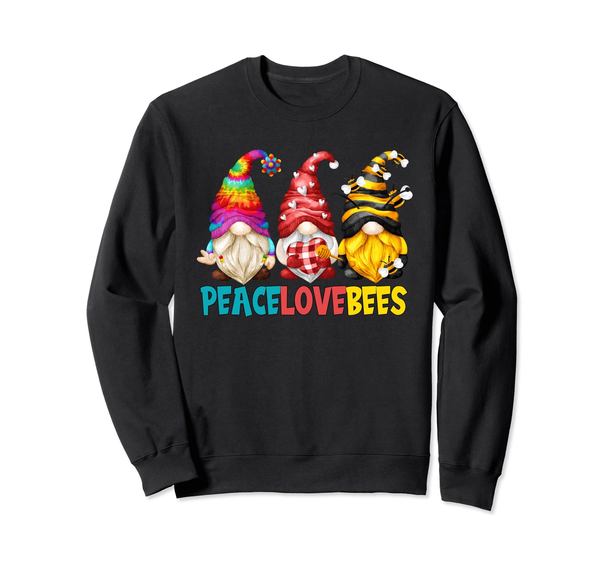 Funny Honey Bee Womens Gnome Hippie Sweatshirt - Trendy Graphic for Adults - T-Shirt, Sweatshirt, Hoodie