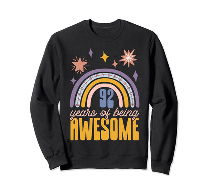 92 Years Being Awesome Free Spirit Sweatshirt - Graphic Print for Adults - T-Shirt, Sweatshirt, Hoodie