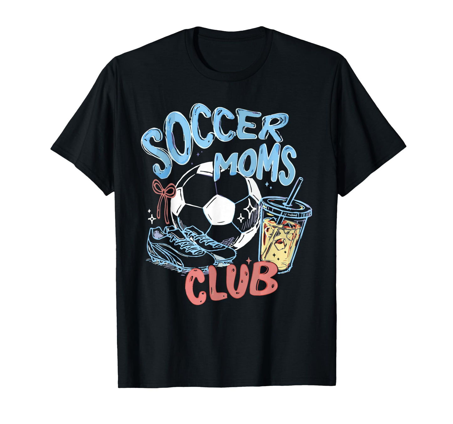 Funny Soccer Moms Club Coffee T-Shirt - Aesthetic Graphic for Adults - T-Shirt, Sweatshirt, Hoodie