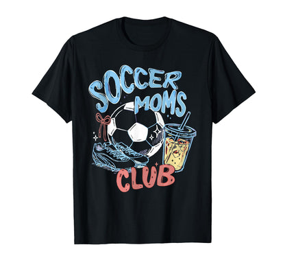 Funny Soccer Moms Club Coffee T-Shirt - Aesthetic Graphic for Adults - T-Shirt, Sweatshirt, Hoodie