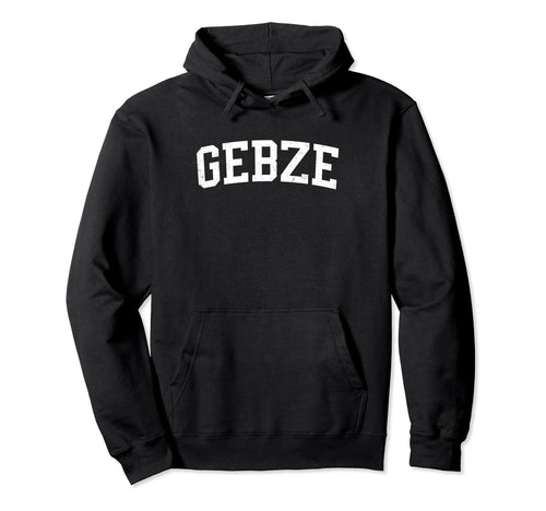 Gebze Turkey Distressed White Varsity Hoodie - Graphic Print for Adults - T-Shirt, Sweatshirt, Hoodie