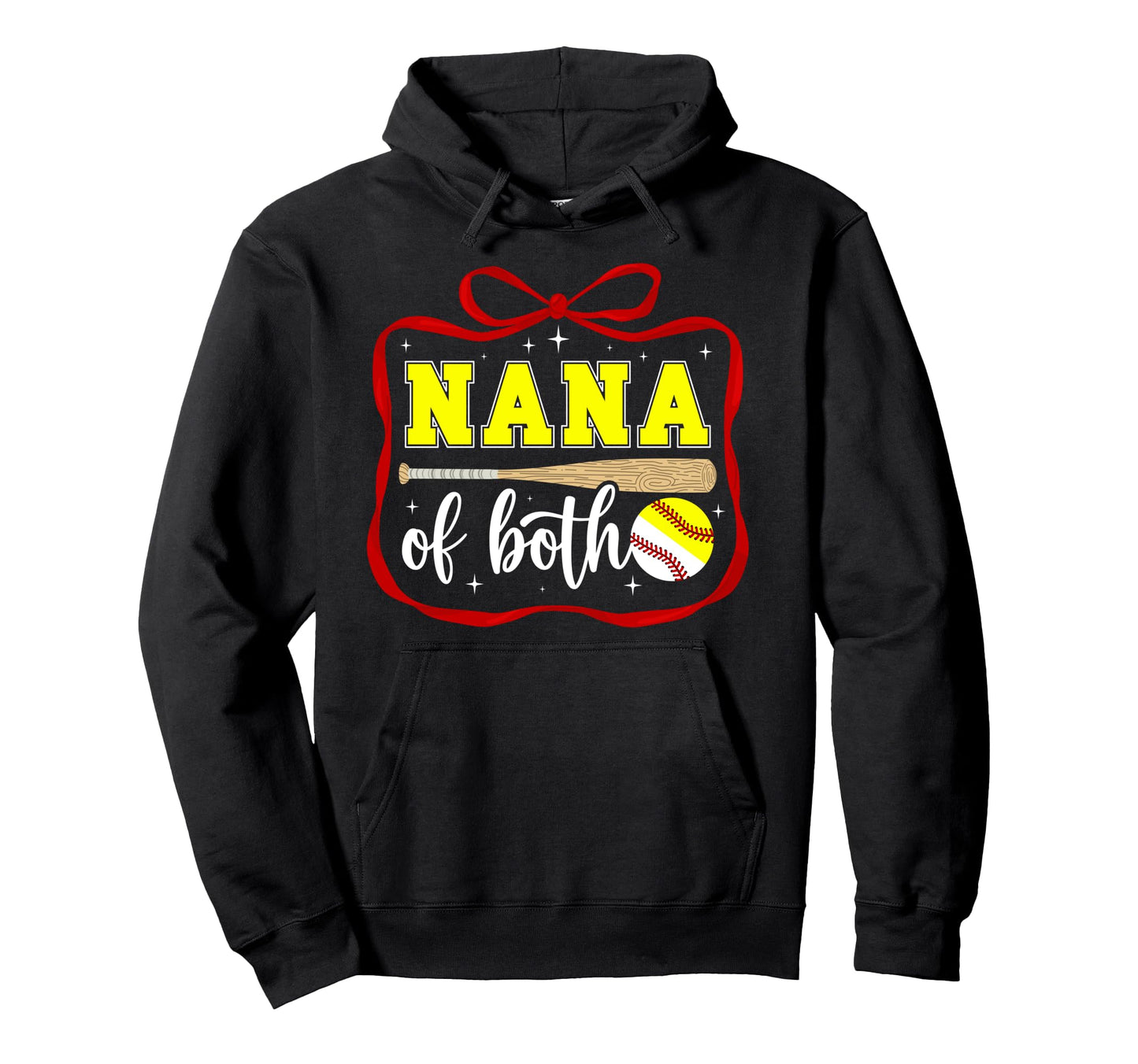 Nana Both Coquette Baseball Softball Nana Hoodie - Streetwear Style Unisex - T-Shirt, Sweatshirt, Hoodie