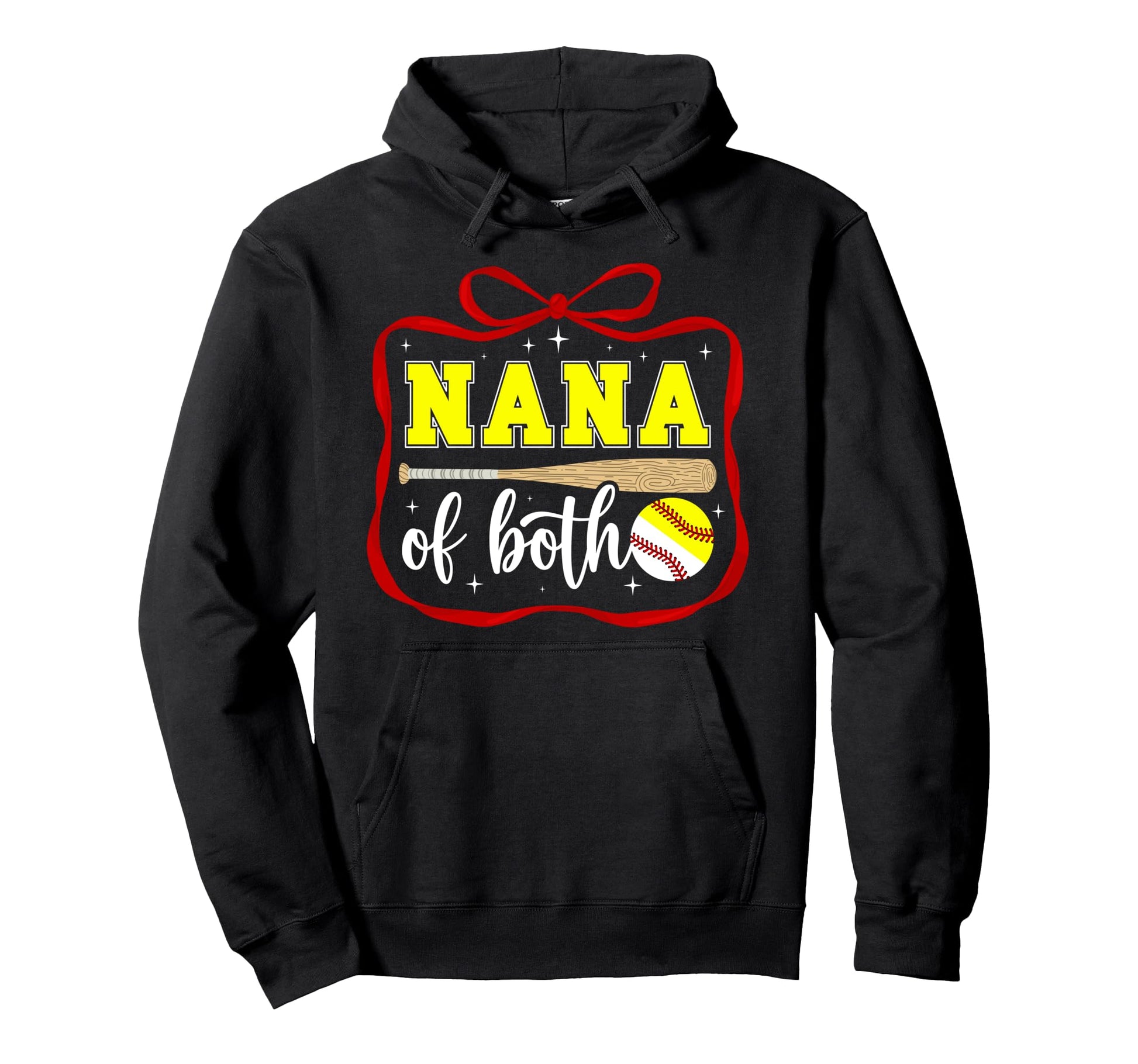 Nana Both Coquette Baseball Softball Nana Hoodie - Streetwear Style Unisex - T-Shirt, Sweatshirt, Hoodie