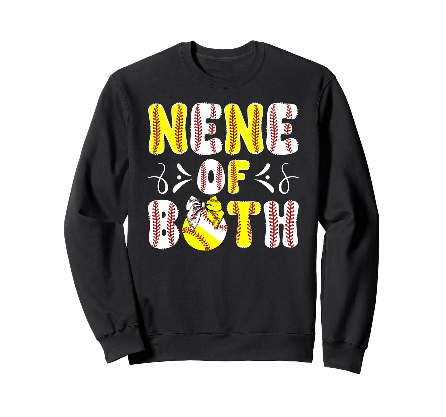 Nene Both Proud Softball Baseball Sweatshirt - Graphic Print for Adults - T-Shirt, Sweatshirt, Hoodie