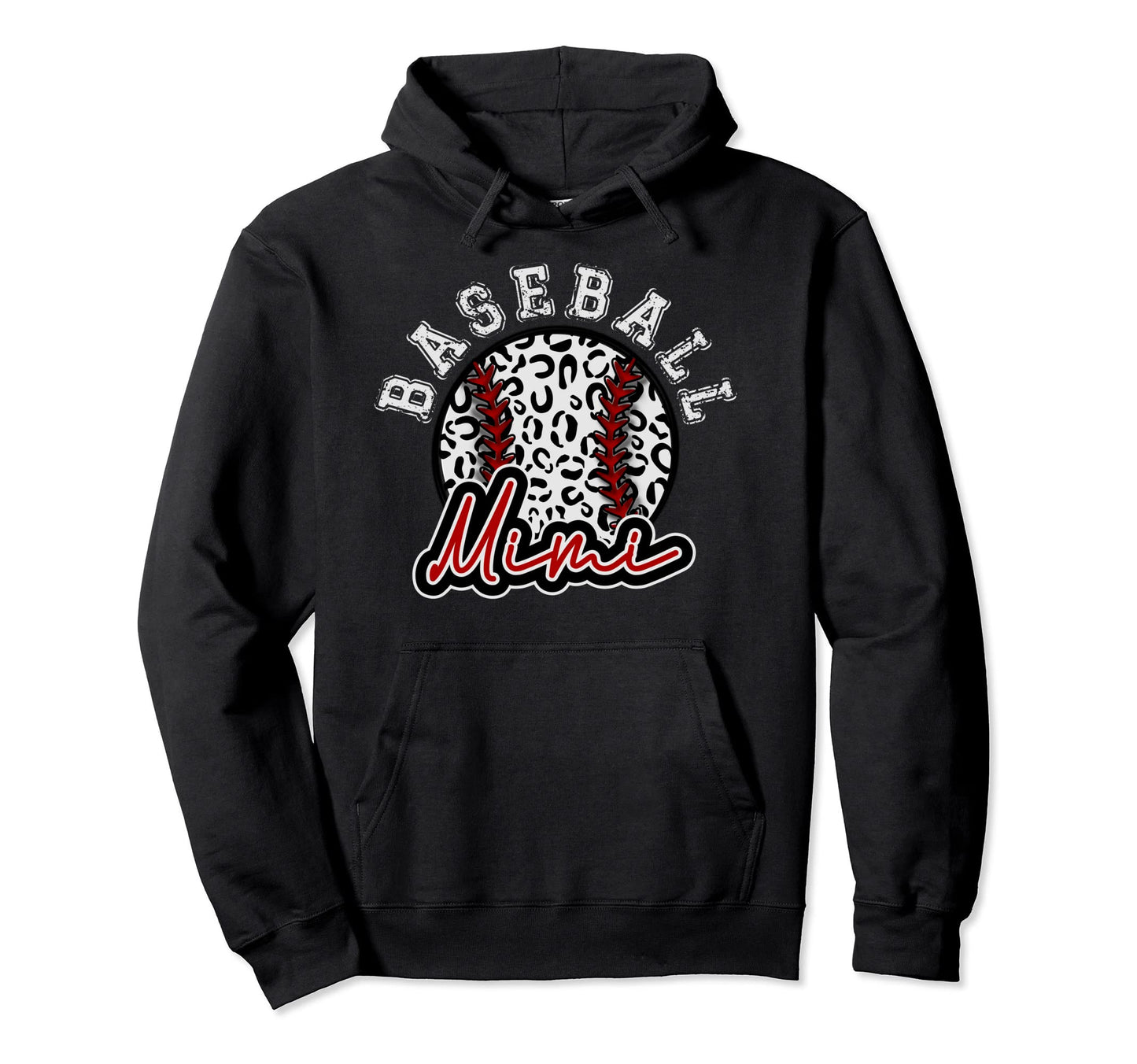 Leopard Cheetah Baseball Mimi Womens Hoodie - Fun Novelty Design Men Women - T-Shirt, Sweatshirt, Hoodie