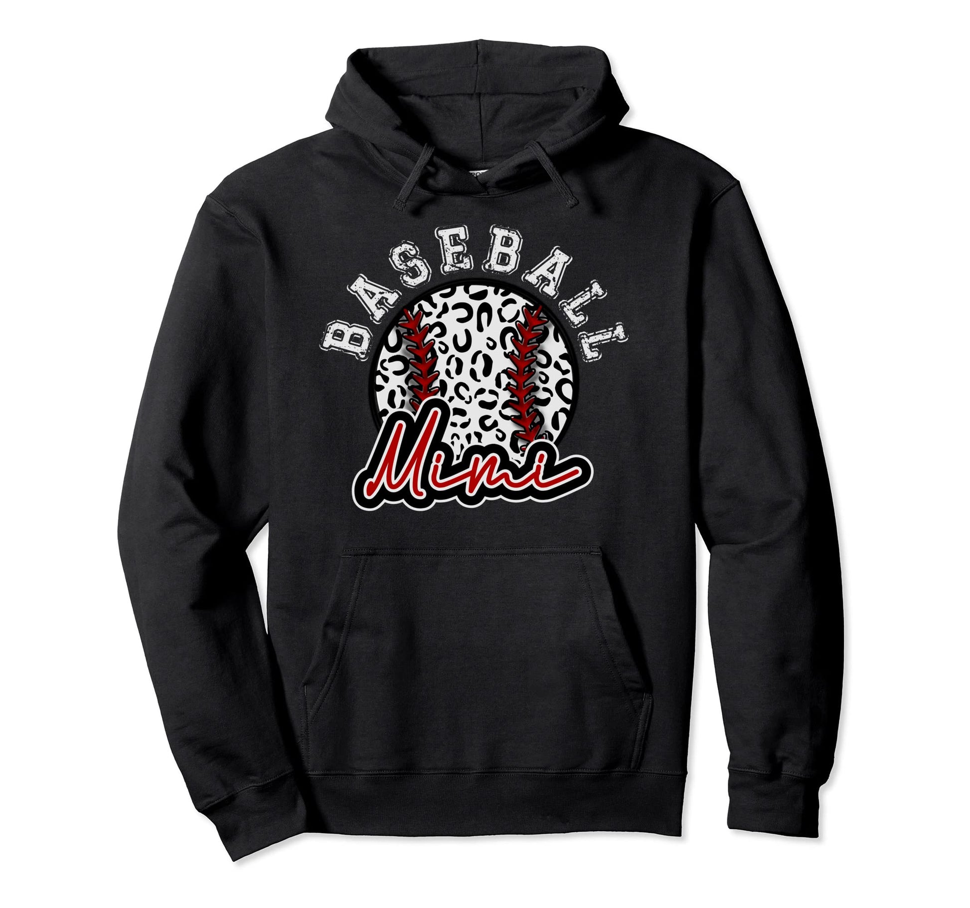 Leopard Cheetah Baseball Mimi Womens Hoodie - Fun Novelty Design Men Women - T-Shirt, Sweatshirt, Hoodie