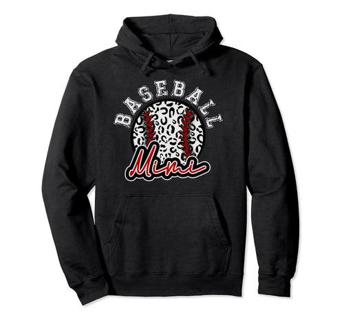 Leopard Cheetah Baseball Mimi Womens Hoodie - Fun Novelty Design Men Women - T-Shirt, Sweatshirt, Hoodie
