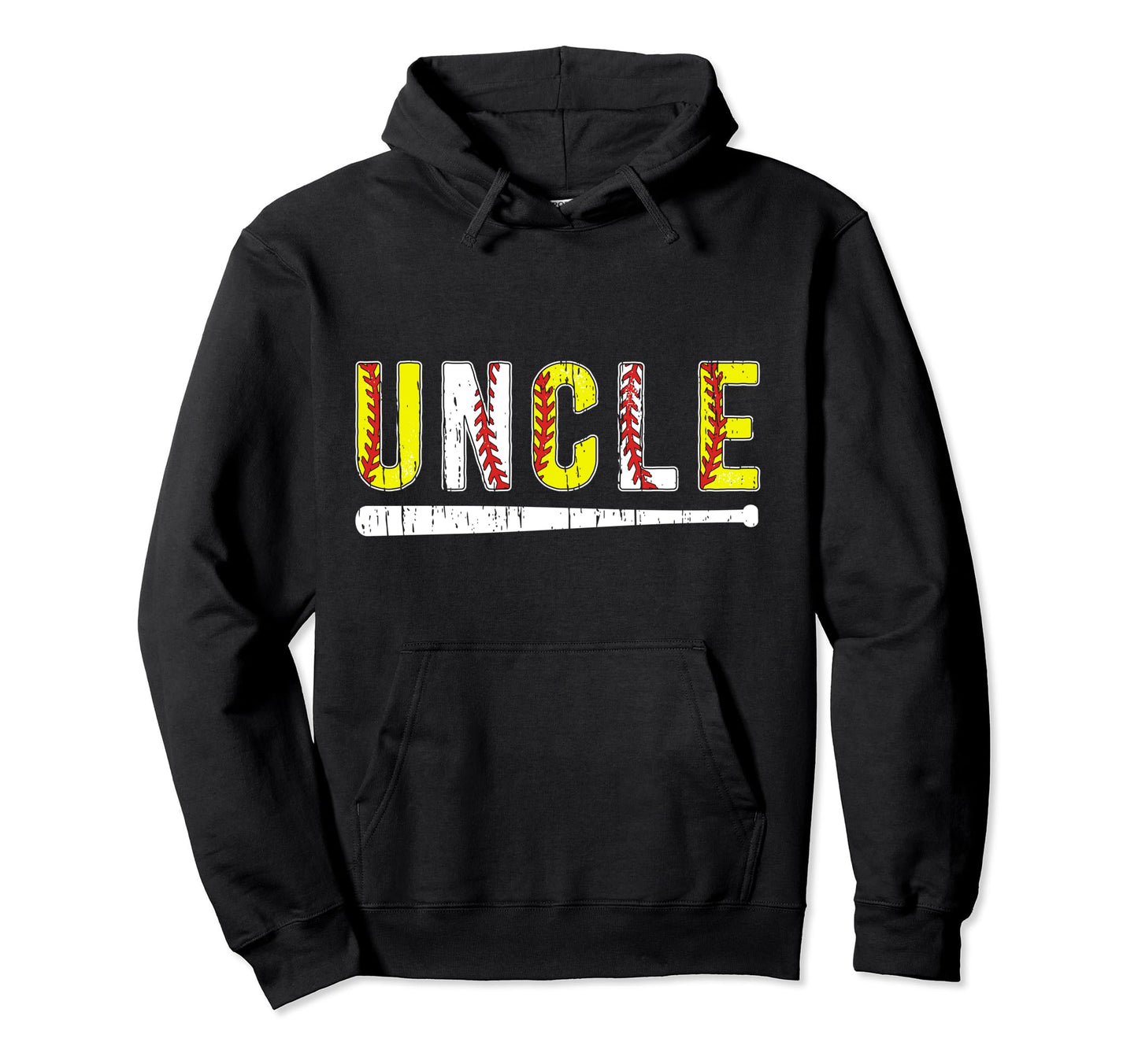 Softball Baseball Uncle Baseball Hoodie - Aesthetic Graphic for Adults - T-Shirt, Sweatshirt, Hoodie