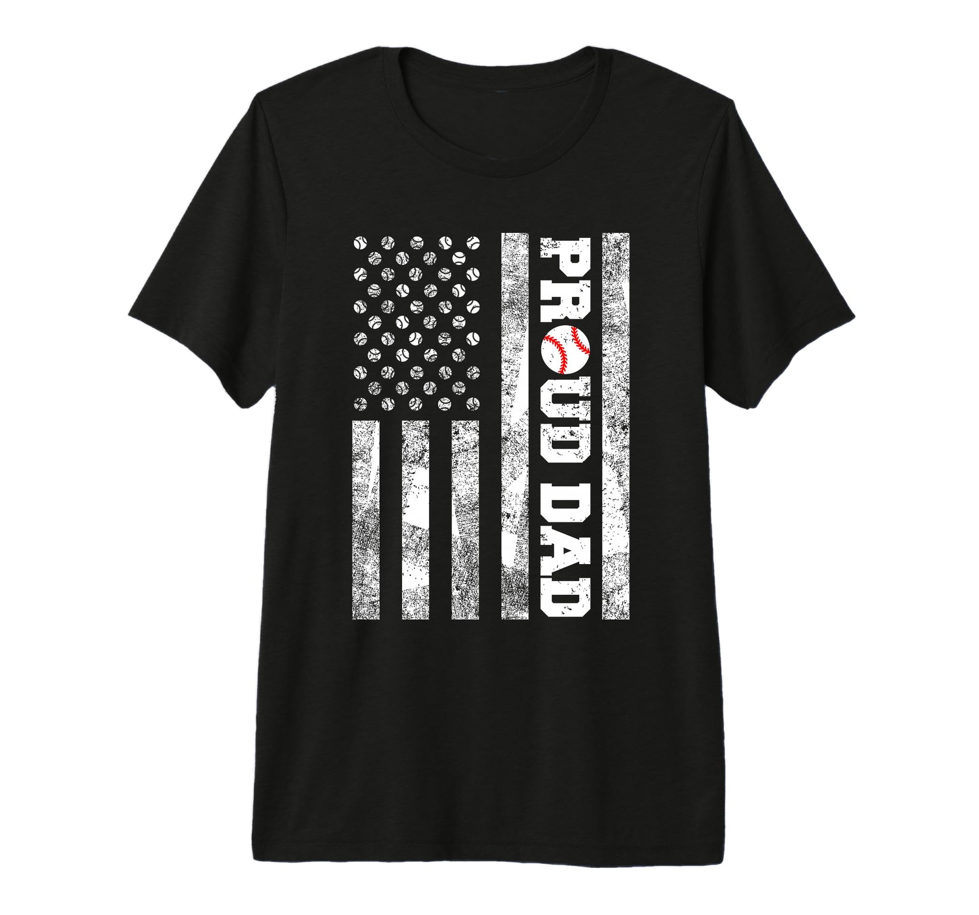 Mens Proud Dad American Distressed Flag T-Shirt - Trendy Graphic Unisex - T-Shirt, Sweatshirt, Hoodie