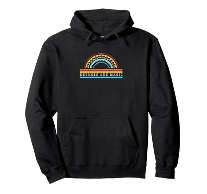 Rainbow Carbs Ketones Are Magic Hoodie - Minimalist Print Men Women - T-Shirt, Sweatshirt, Hoodie