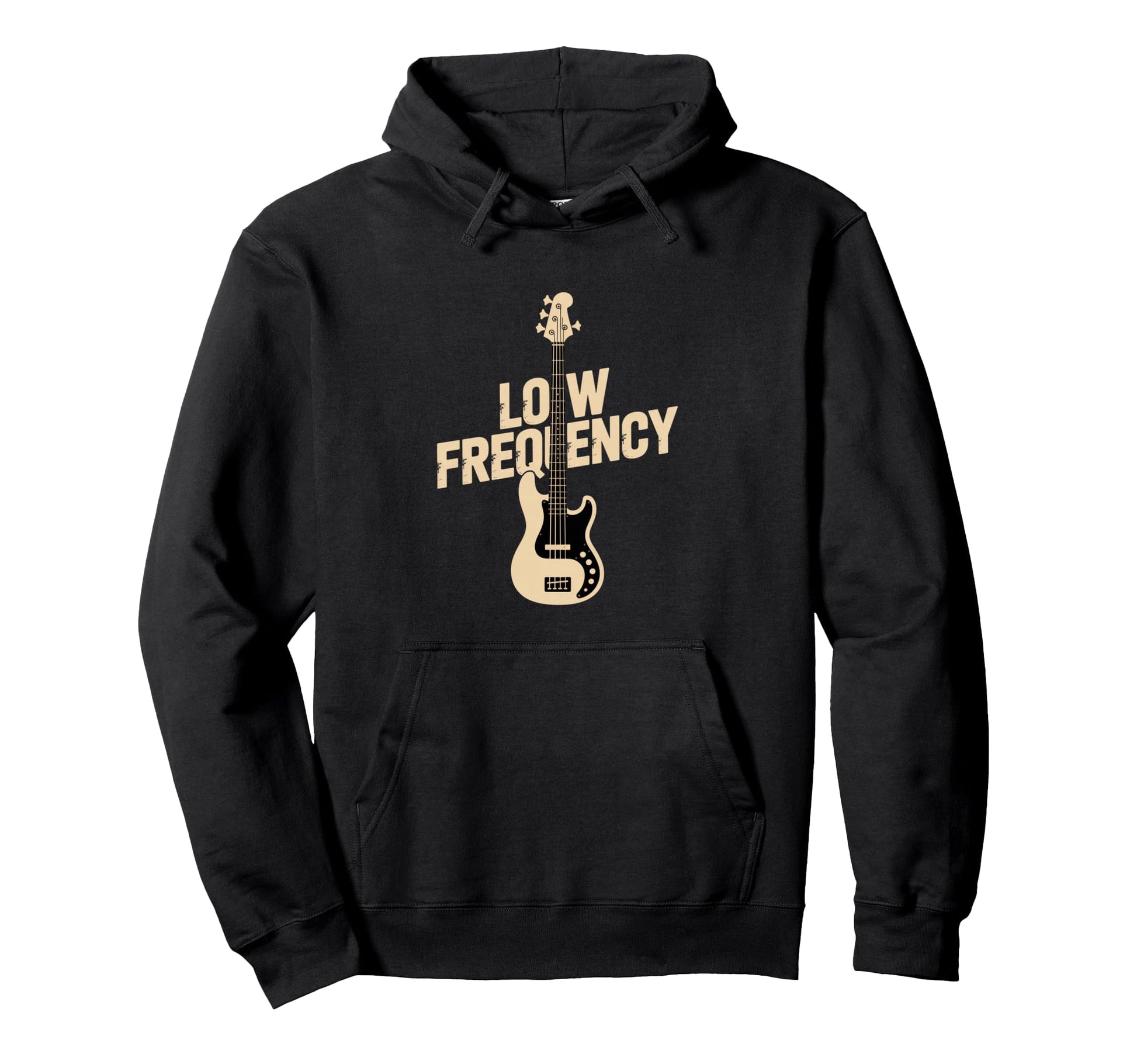 Low Frequency Bass Guitar Player Hoodie - Novelty Apparel for Adults - T-Shirt, Sweatshirt, Hoodie