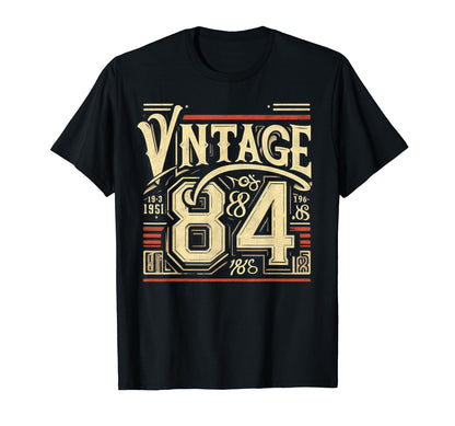 1984 Birthday 84 Born 1984 Typography T-Shirt - Custom Art Print Men Women - T-Shirt, Sweatshirt, Hoodie
