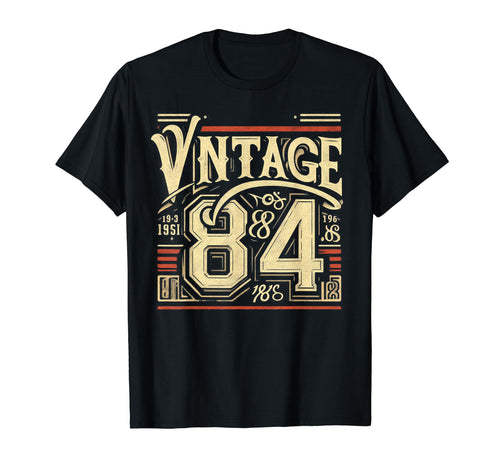 1984 Birthday 84 Born 1984 Typography T-Shirt - Custom Art Print Men Women - T-Shirt, Sweatshirt, Hoodie