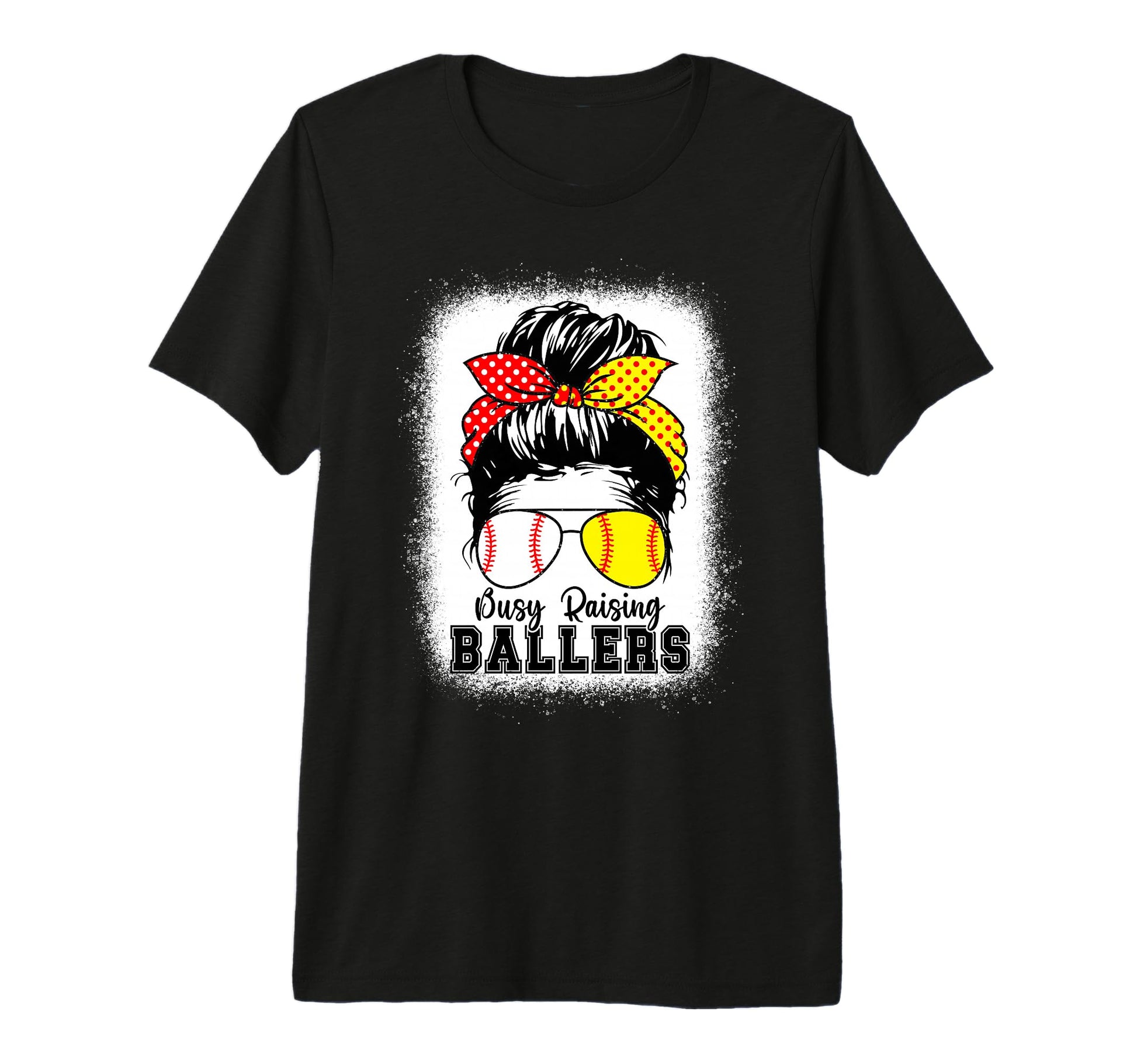 Busy Raising Ballers Mom Both T-Shirt - Casual Everyday Wear for Adults - T-Shirt, Sweatshirt, Hoodie