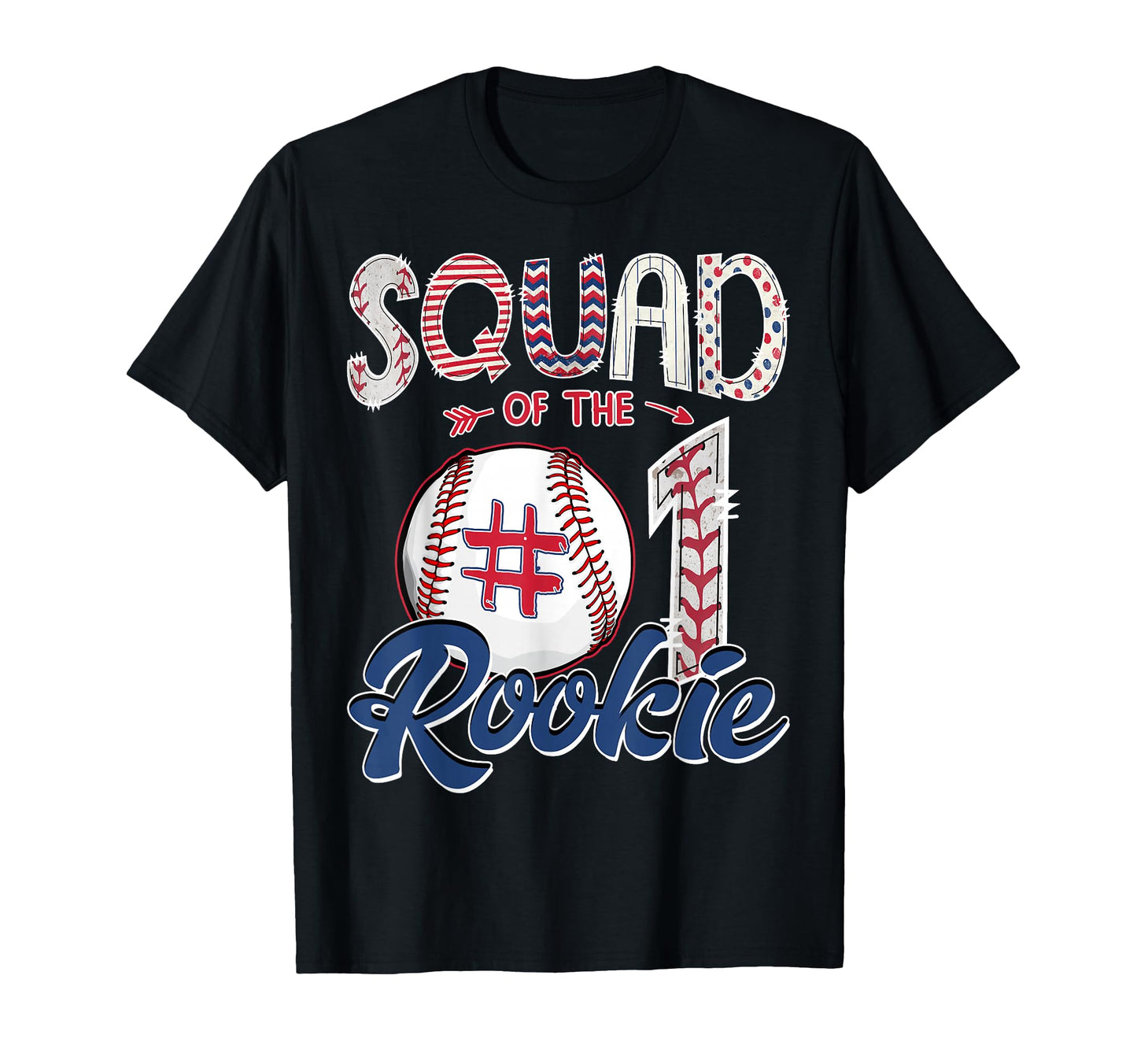 Squad Rookie 1St Birthday Baseball T-Shirt - Aesthetic Graphic Unisex - T-Shirt, Sweatshirt, Hoodie