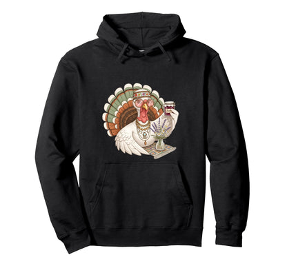 Funny Hippie Turkey Boho Thanksgiving Hoodie - Casual Everyday Wear Unisex - T-Shirt, Sweatshirt, Hoodie