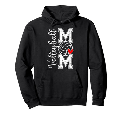 Volleyball Mom Game Day Vibes Mothers Hoodie - Minimalist Print for Adults - T-Shirt, Sweatshirt, Hoodie